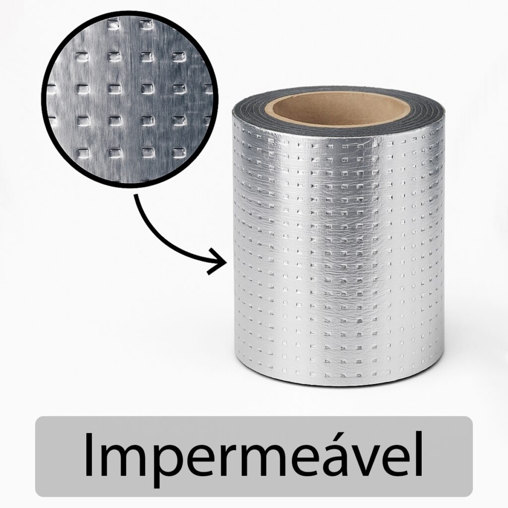 Fita Impermeável para Telhado Prateada 20cm x 10m Kit 2 - Imagem 3