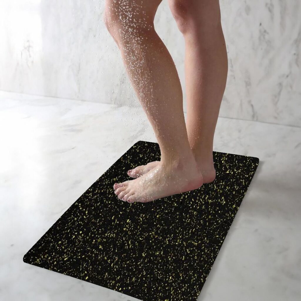 Tapete de Banheiro Emborrachado Rubberkap Preto 60x40cm - Imagem 2