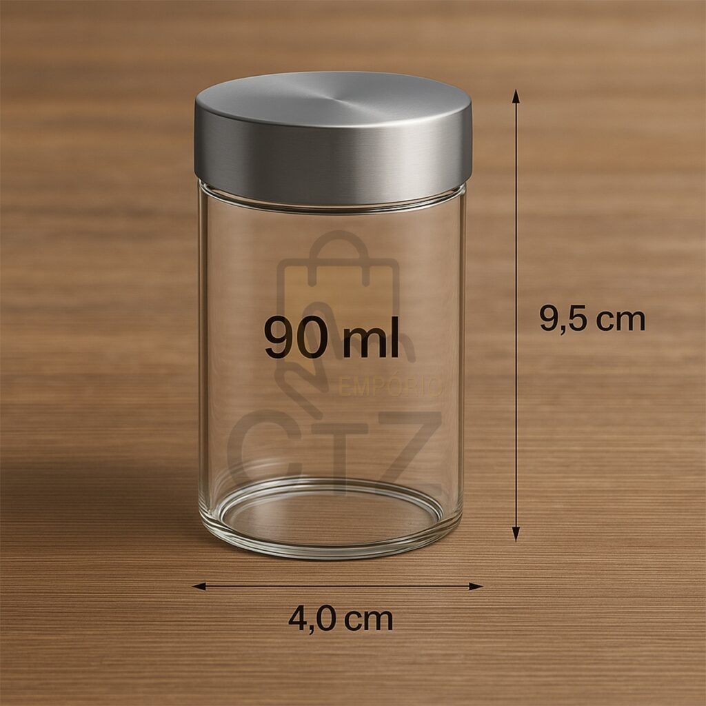 Porta Temperos Vertical 12 Potes de Vidro 90ml Base Madeira - Imagem 3