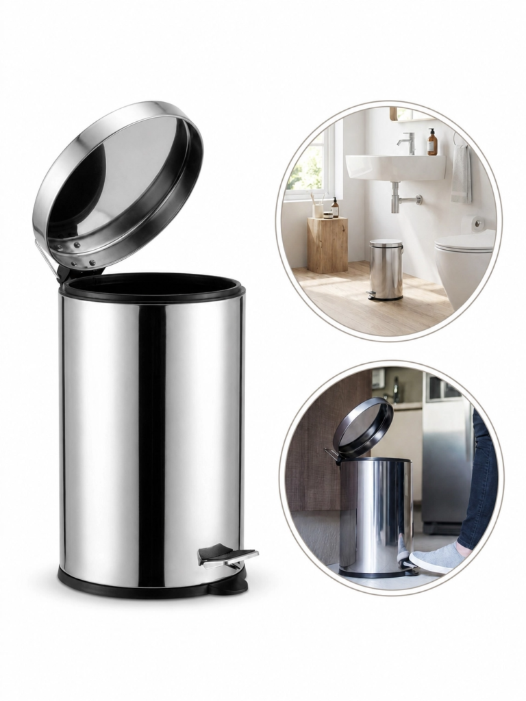 Lixeira Inox com Pedal 4,5L e Recipiente Removível Viel - Imagem 11