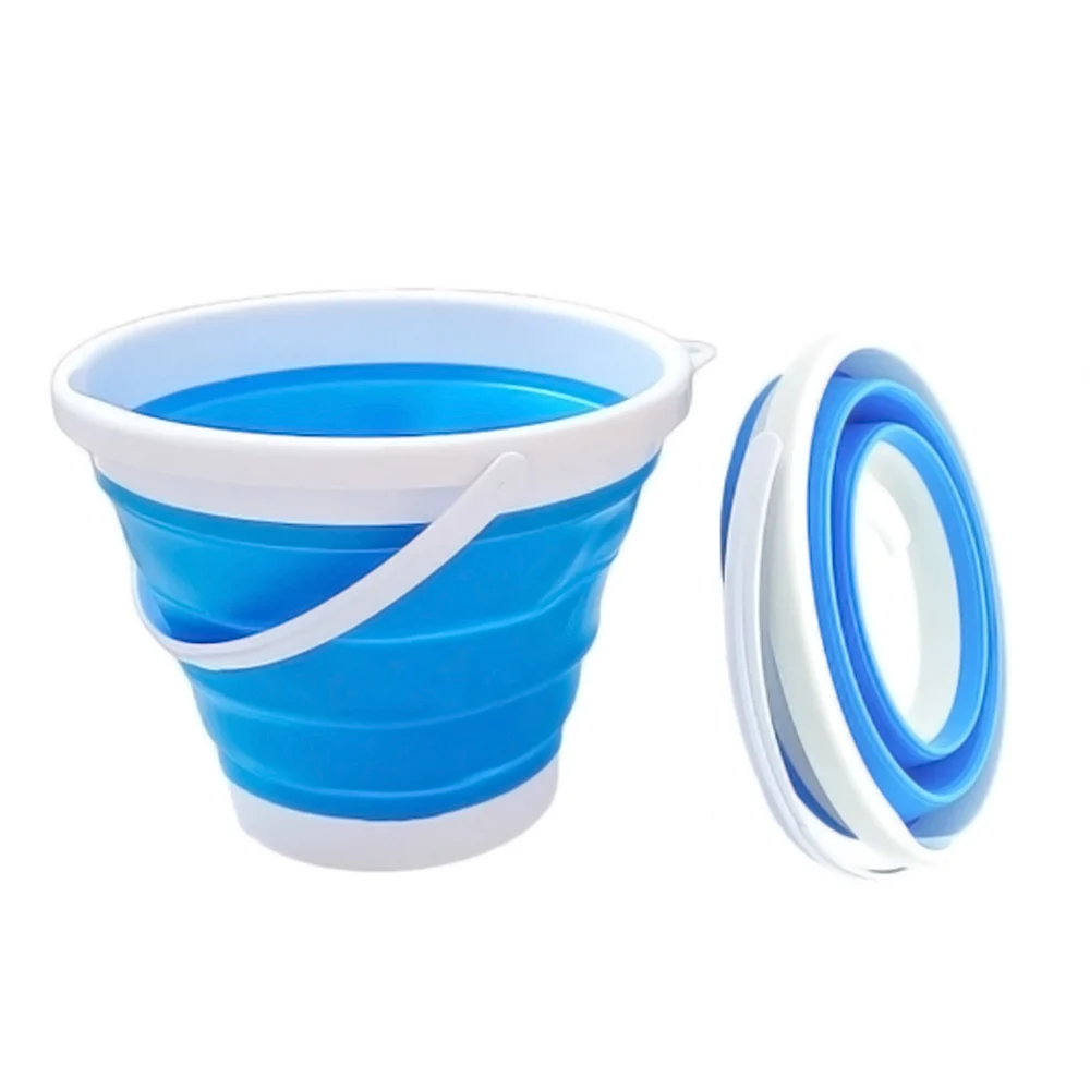 Balde Retrátil Dobrável de Silicone 10L com Alça