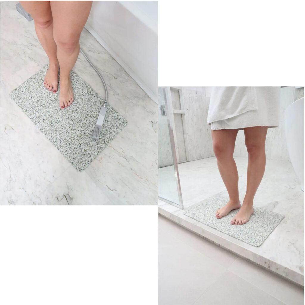 Tapete de Banheiro Emborrachado Rubberkap Branco 60x40cm - Imagem 5