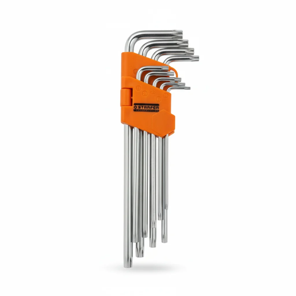 Jogo de Chaves Torx Longas T10 a T50 9 Peças Starfer