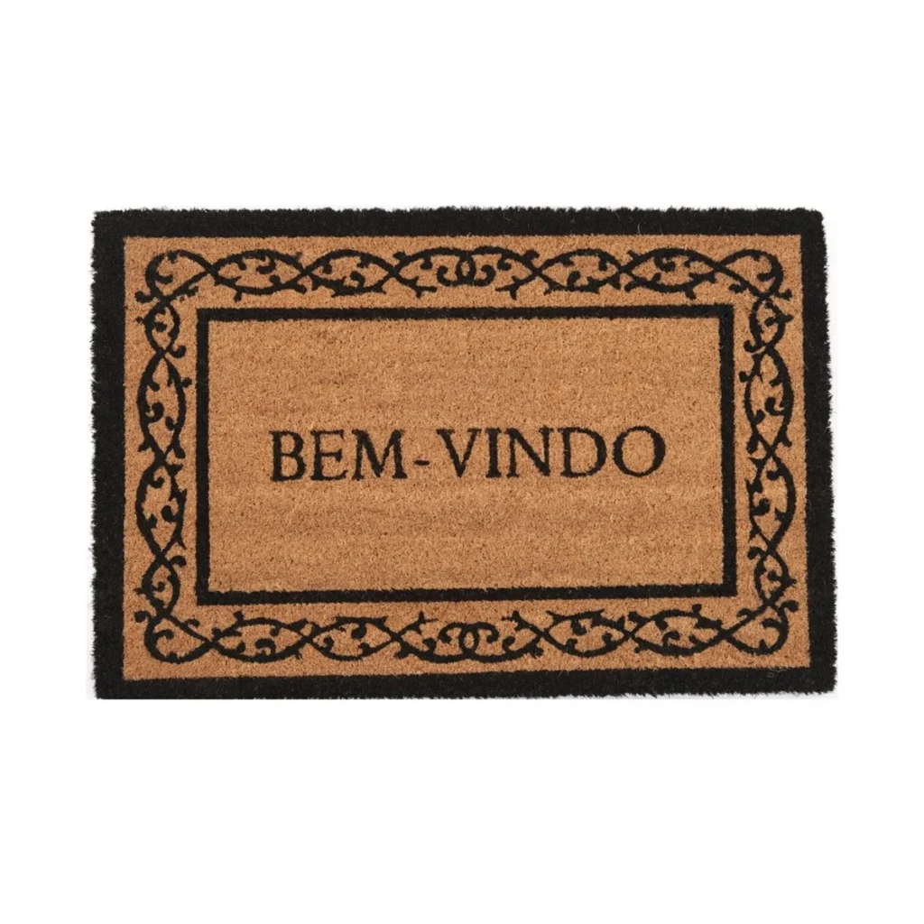 Tapete Capacho Fibra de Coco Bem-Vindo Cerca Viva 75x50cm