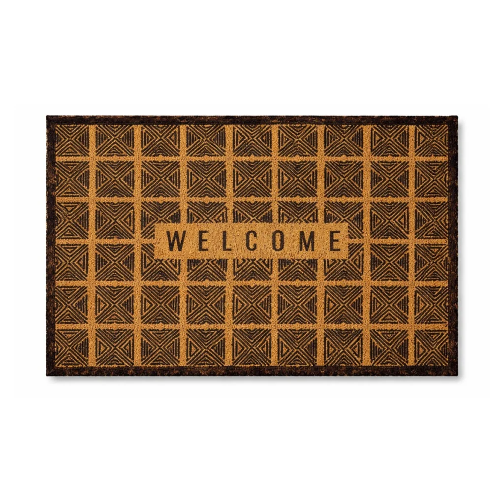 Tapete Capacho Welcome Grades em Vinil 80x50cm Kapazi