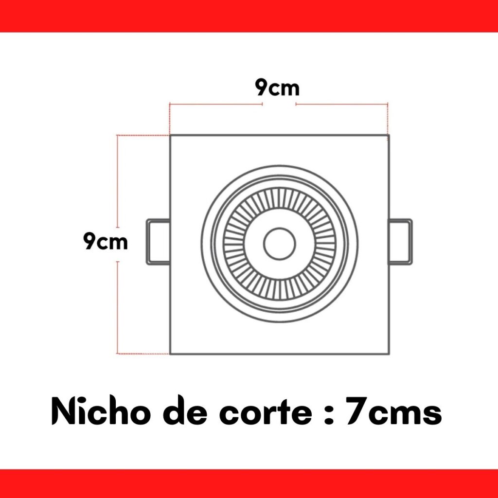 Spot LED de Embutir Direcionável Quadrado 5W Kit 2 - Imagem 5