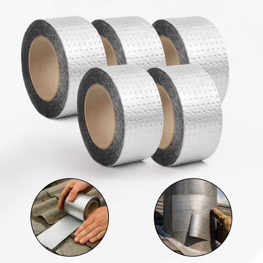 Fita Impermeável para Telhado Prateada 5cm x 10m Kit 5 - Imagem 7