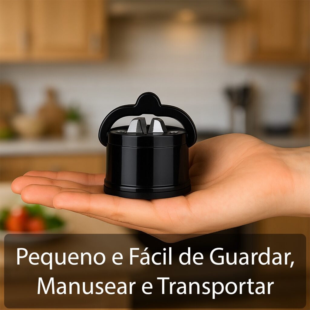 Afiador de Facas Profissional com Ventosa Preto - Imagem 4