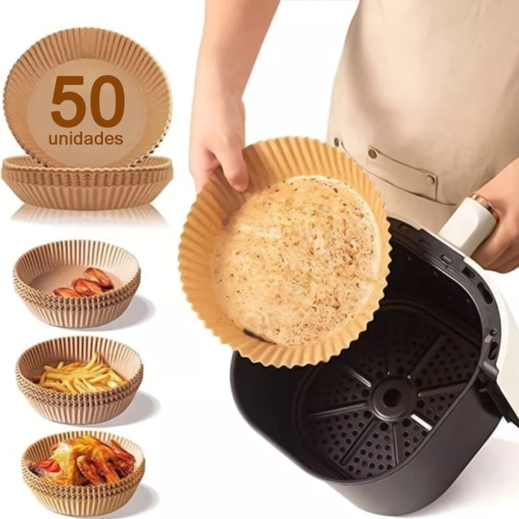 Forro de Papel Air Fryer Descartável 50 Unidades - Imagem 5