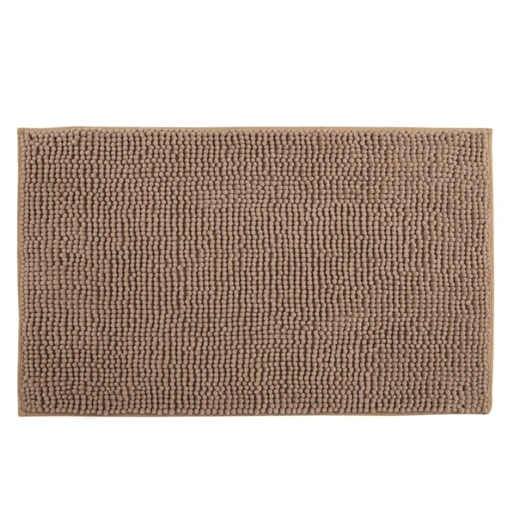 Tapete de Banheiro Microfibra Bolinha Joy Bege 60x40cm - Imagem 4