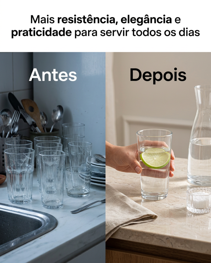 Kit 3 Copos de Vidro Kali Drinks 240ml com Base Grossa - Imagem 8