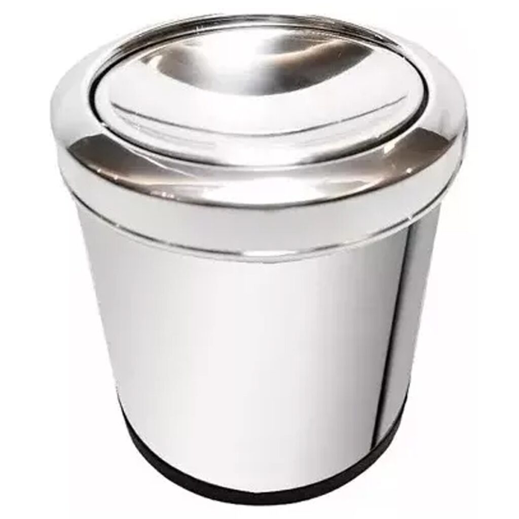 Lixeira Inox Cromada com Tampa Basculante 15L Viel - Imagem 3