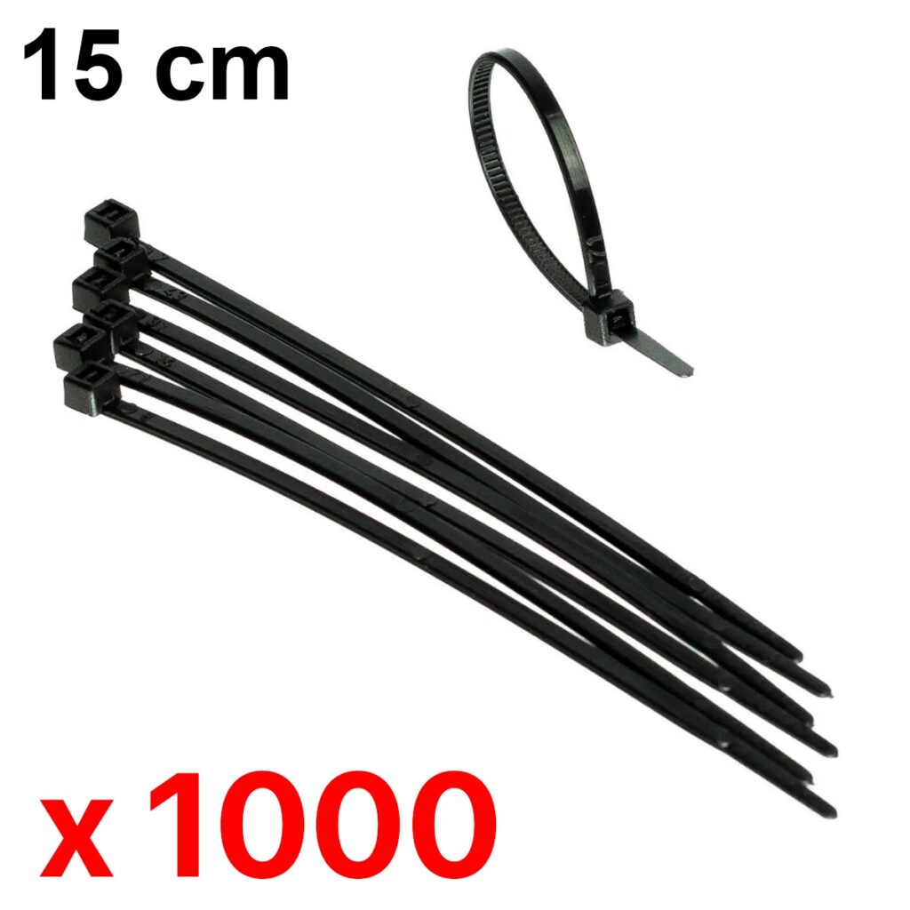 Abraçadeira de Nylon Enforca Gato 150x2,5mm Preta Kit 1000 - Imagem 2