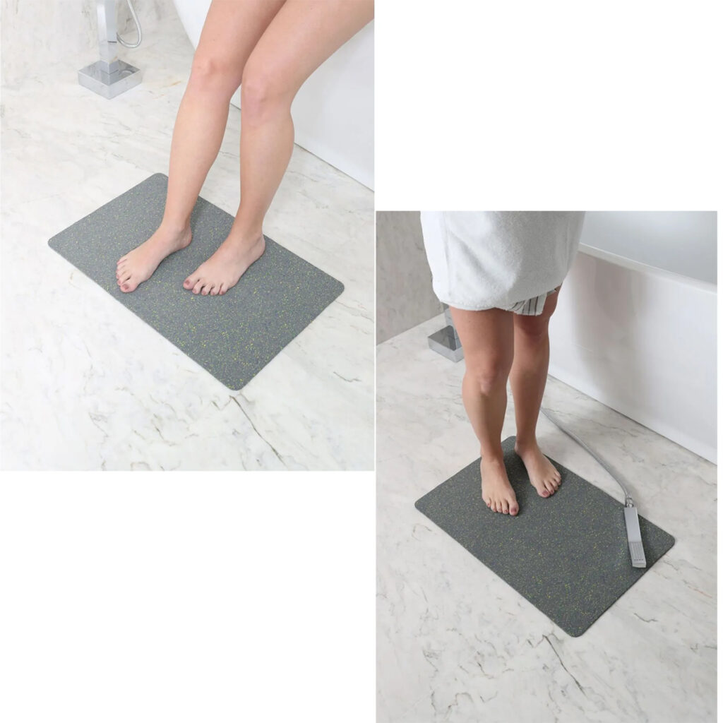 Tapete de Banheiro Emborrachado Cinza 60x40cm Kapazi - Imagem 5