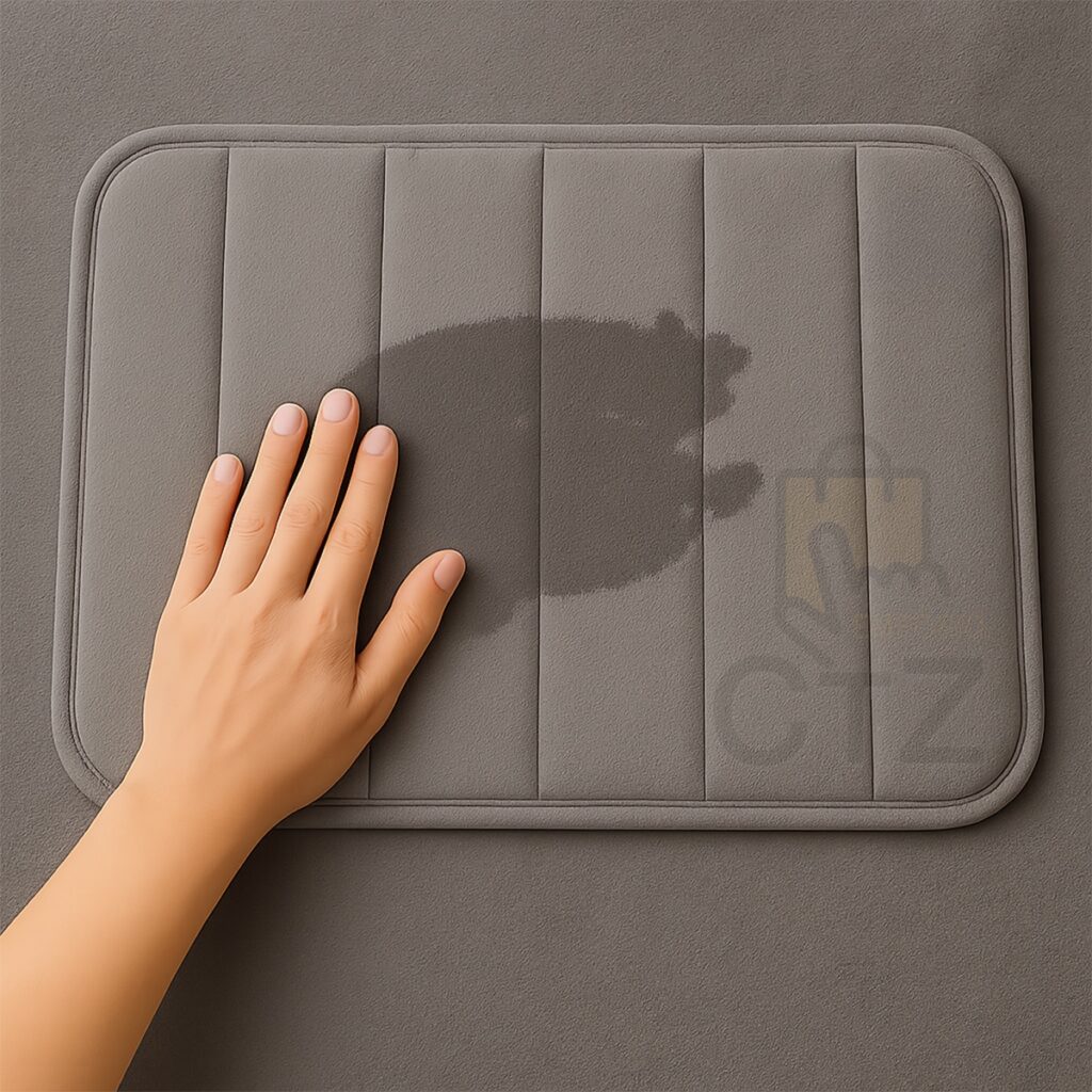 Tapete de Banheiro Nuvem Super Soft Cinza 60x40cm Kapazi - Imagem 5