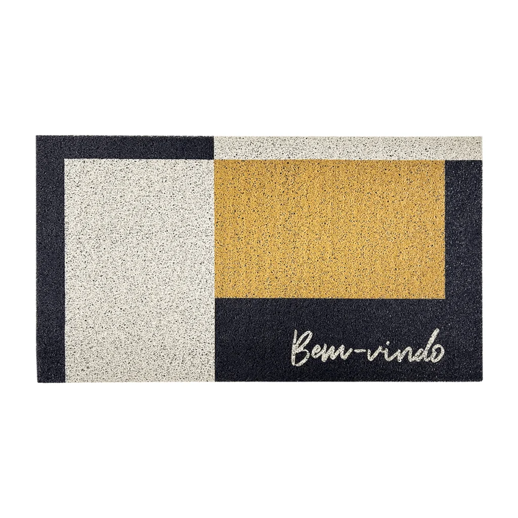 Tapete Capacho Home Block em Vinil 80x50cm Kapazi