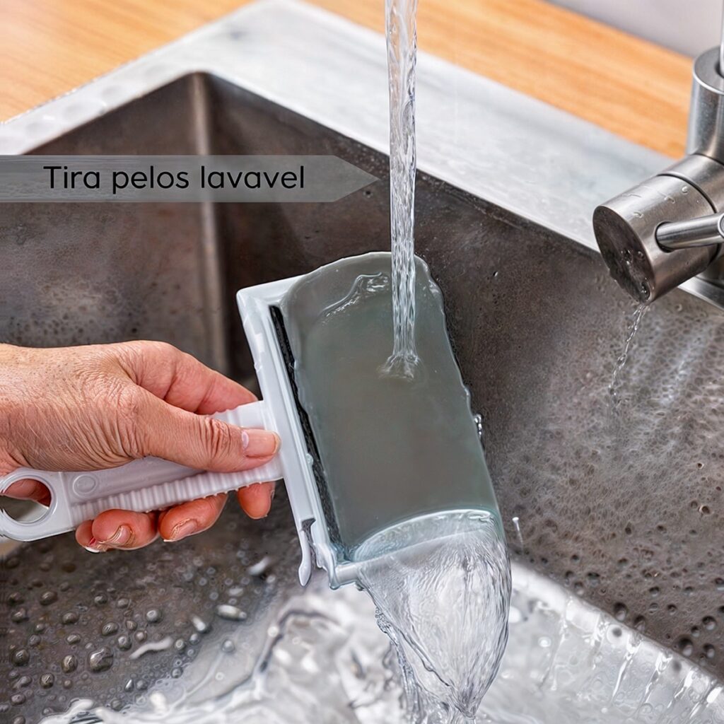 Rolo Tira Pelos de Silicone Branco Lavável para Roupa e Sofá - Imagem 5