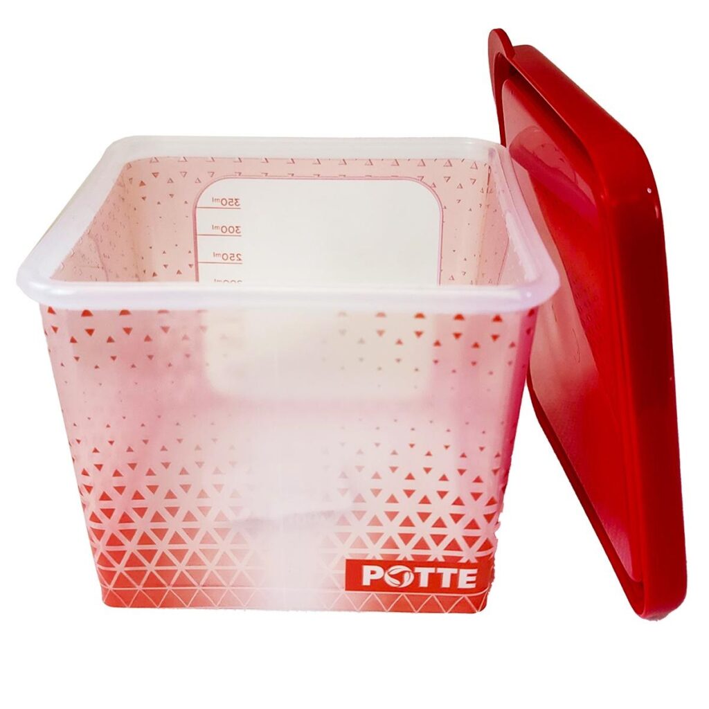 Pote com Tampa Quadrado P 350ml para Freezer Potte - Imagem 5