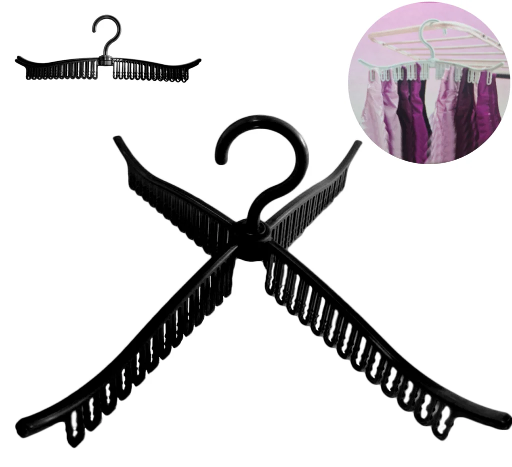 Mini Varal Cabide Cruz para Roupa Íntima 48 Peças