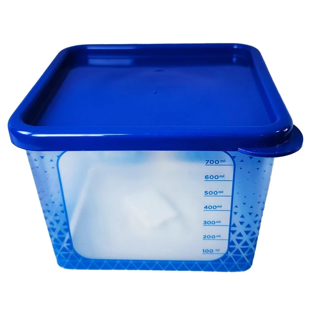 Pote com Tampa Quadrado M 850ml para Freezer Potte