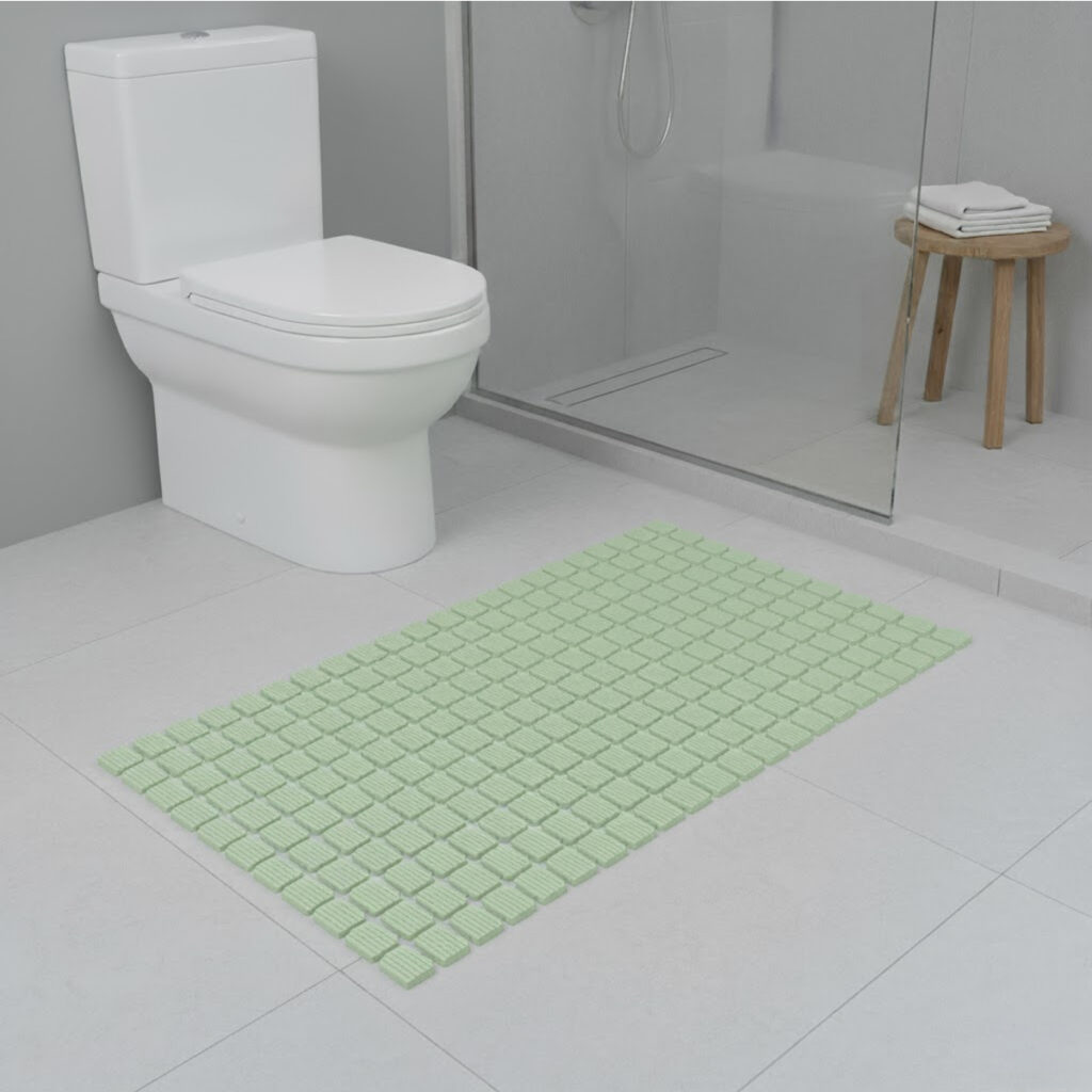 Tapete para Box com Ventosa Flex Deck Verde 68x36cm Kapazi
