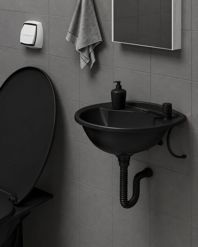 Kit Sifão Sanfonado e Engate Flexível 50cm Preto Astra - Imagem 4