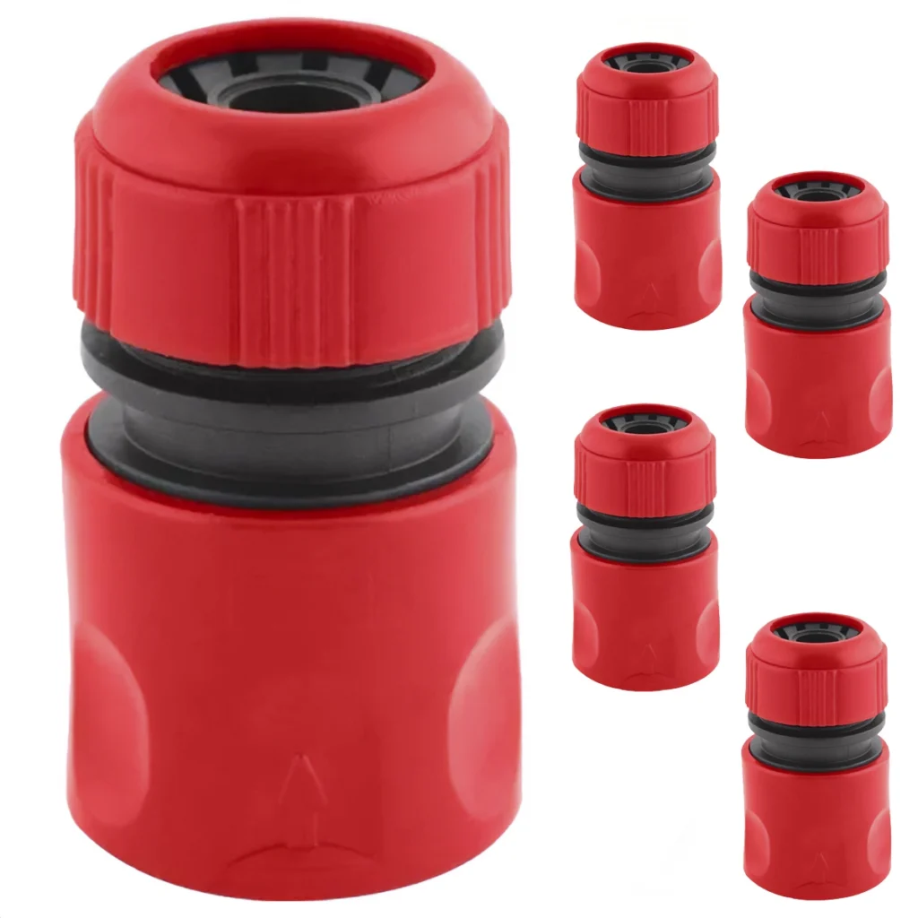 Kit 5 Engates Rápidos para Mangueira 1/2" com Bloqueador