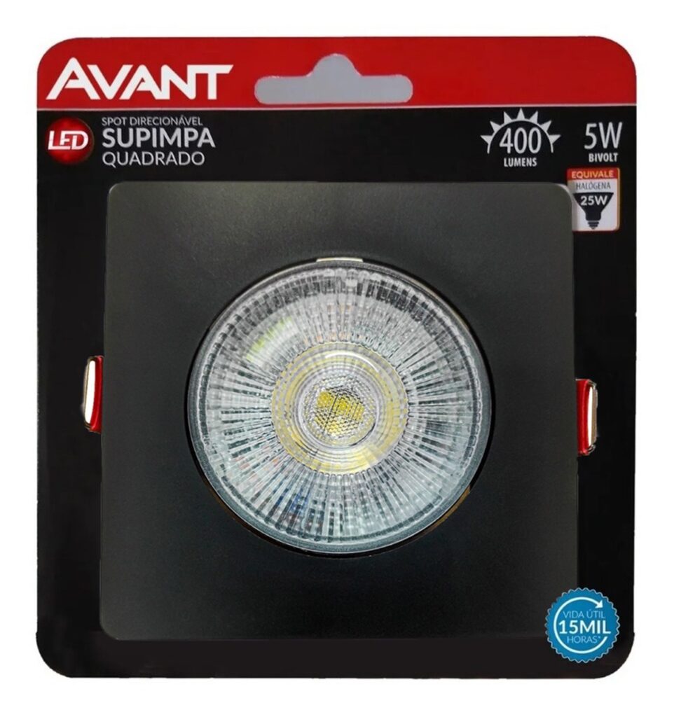 Spot LED de Embutir Direcionável Quadrado 5W Avant - Imagem 5