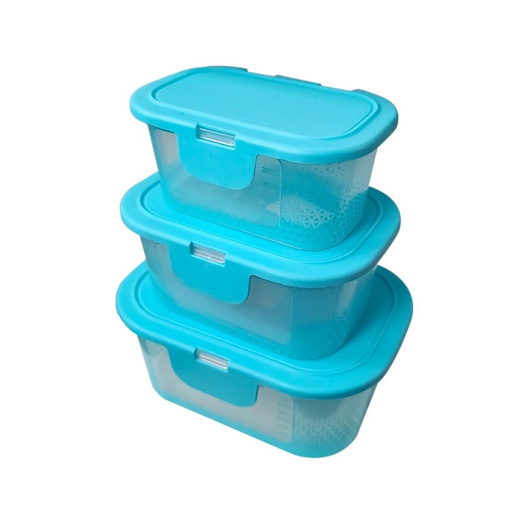 Kit 3 Potes com Tampa Fixa P, M e G para Freezer Potte - Imagem 4