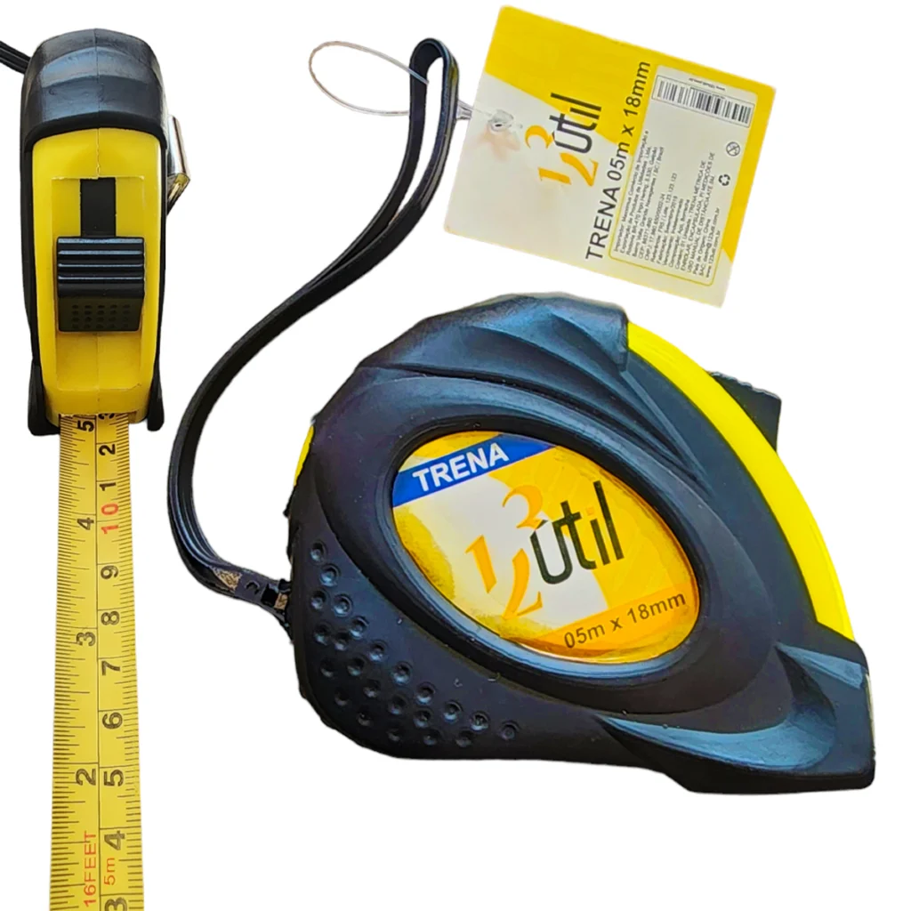 Trena de Aço 5m x 18mm Emborrachada com Trava Dupla