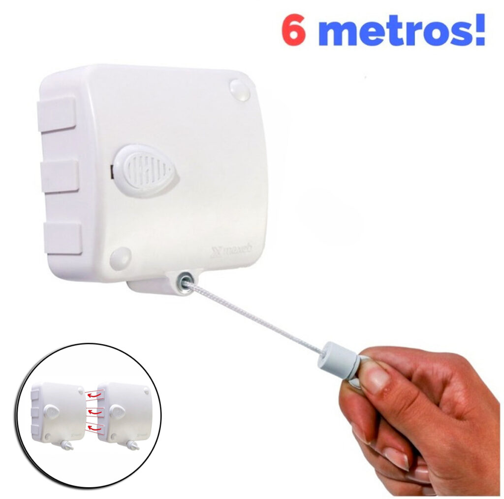 Varal Retrátil de Parede Stendmax Modular 6m Branco - Imagem 7