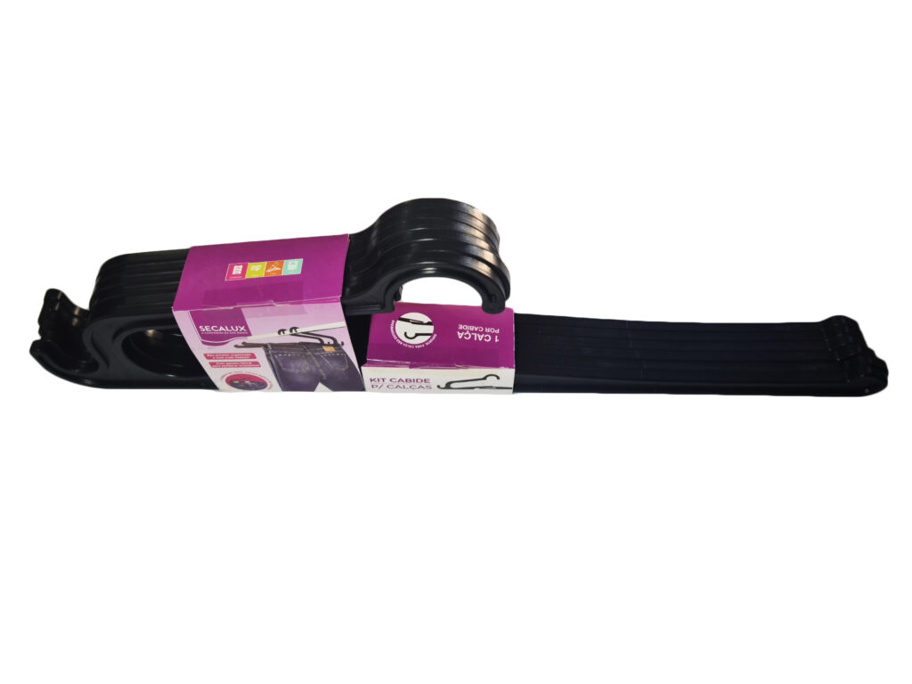 Kit 6 Cabides Pretos Reforçados para Calça Jeans Secalux - Imagem 4