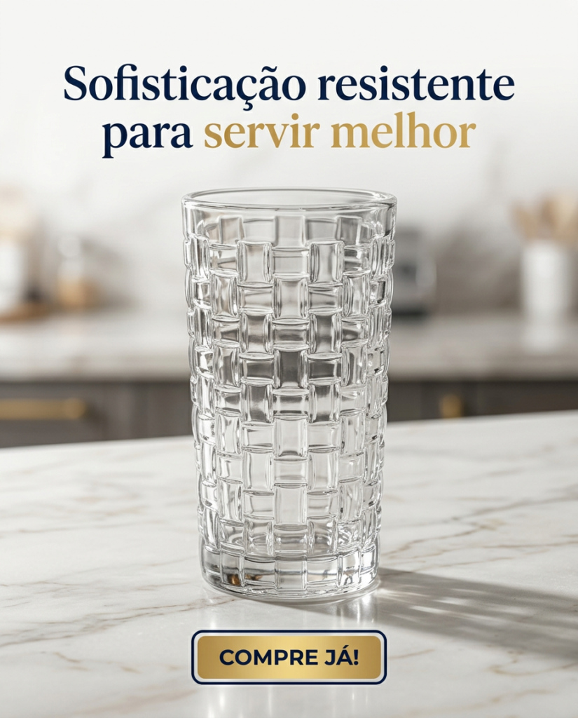 Copo de Vidro Wicker 285ml Grosso para Drinks Cortelux - Imagem 9