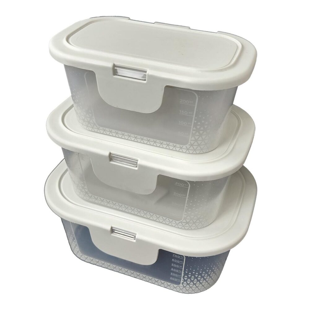 Kit 3 Potes com Tampa Fixa P, M e G para Freezer Potte - Imagem 3