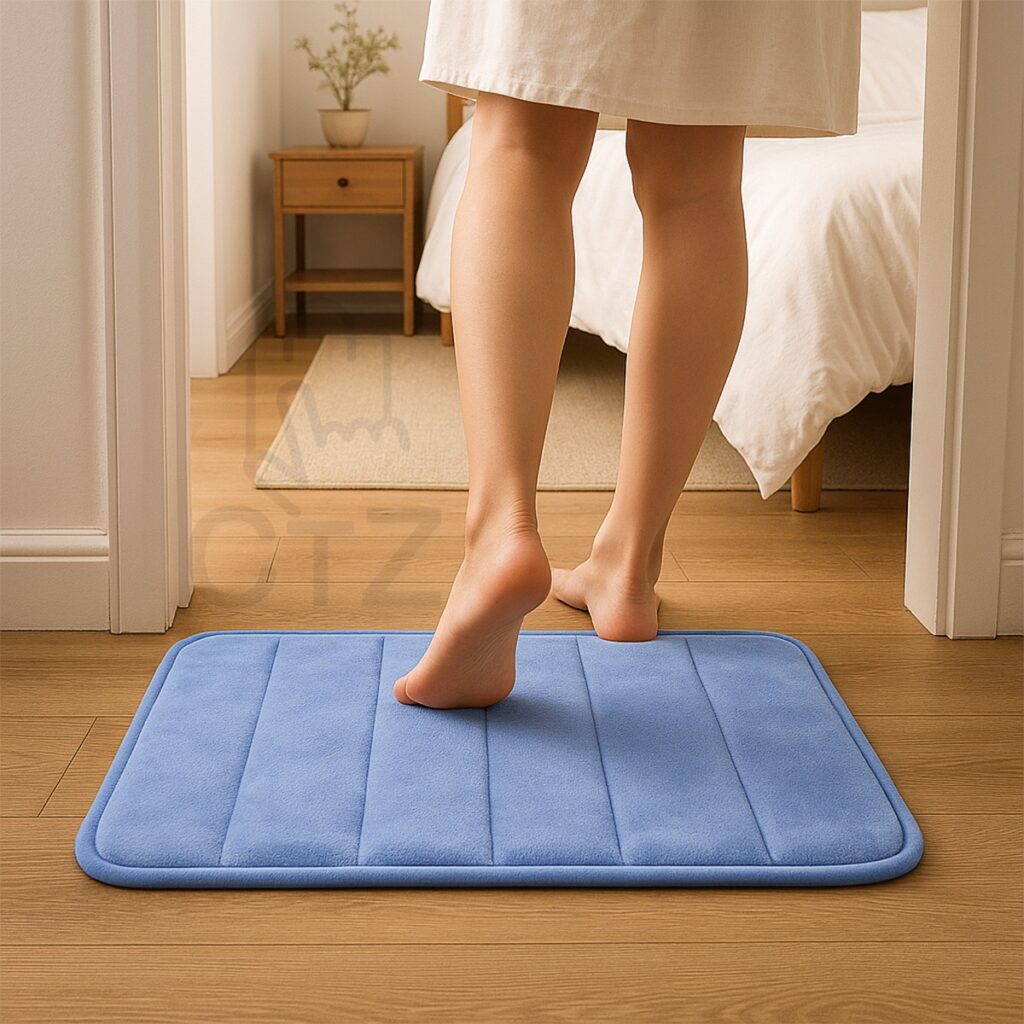 Tapete de Banheiro Nuvem Super Soft Azul 70x50cm Kapazi - Imagem 6