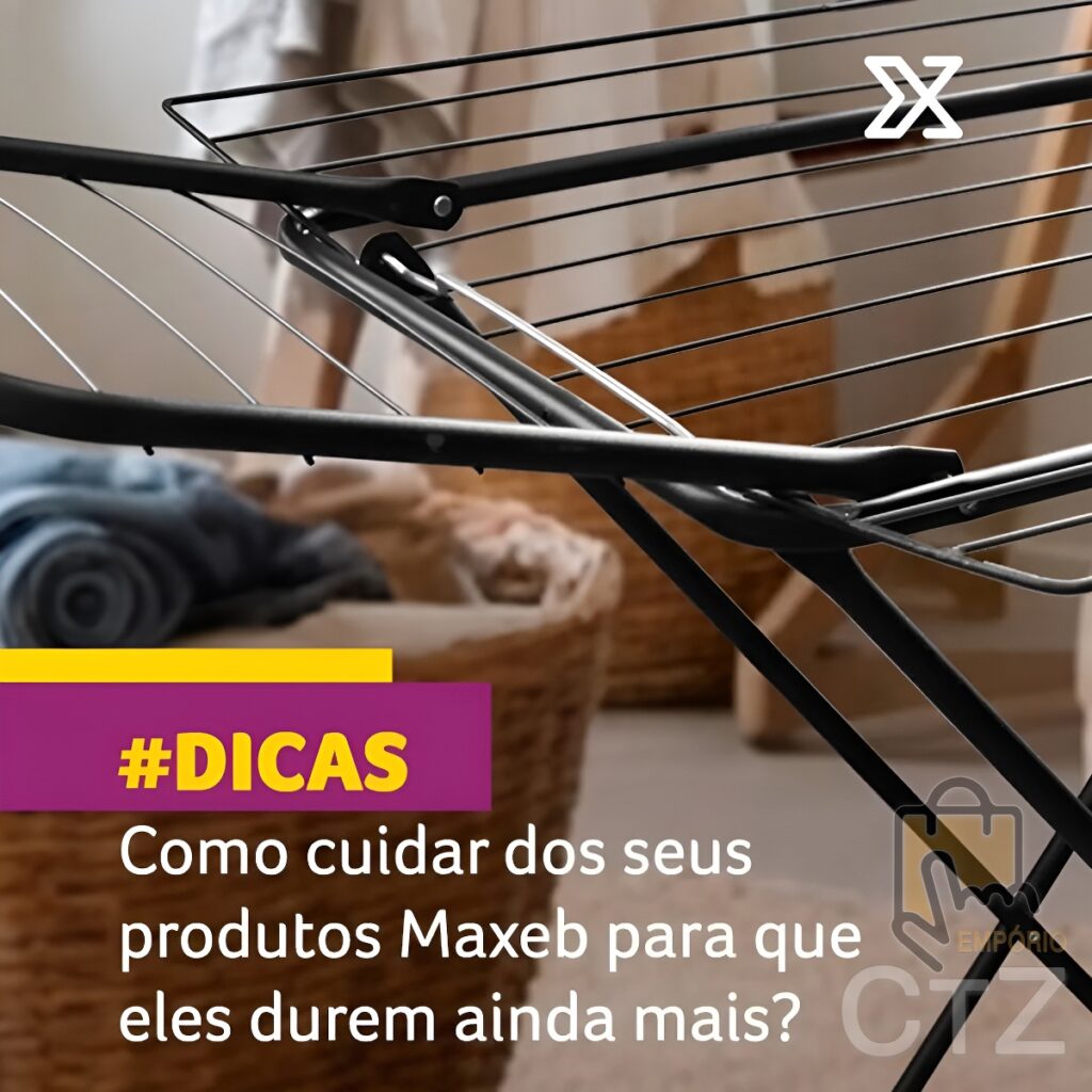 Varal de Chão Tendedero com 4 Abas em Aço 12kg - Imagem 3