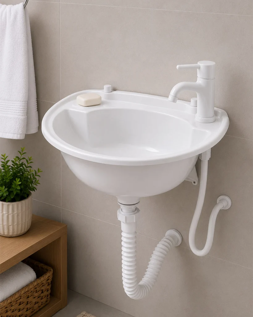 Kit Lavatório Plástico 3,8L com Sifão e Engate 50cm Astra