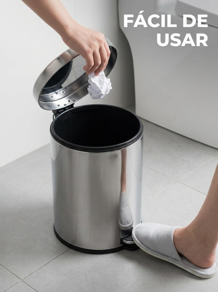 Lixeira Inox com Pedal 4,5L e Recipiente Removível Viel - Imagem 8