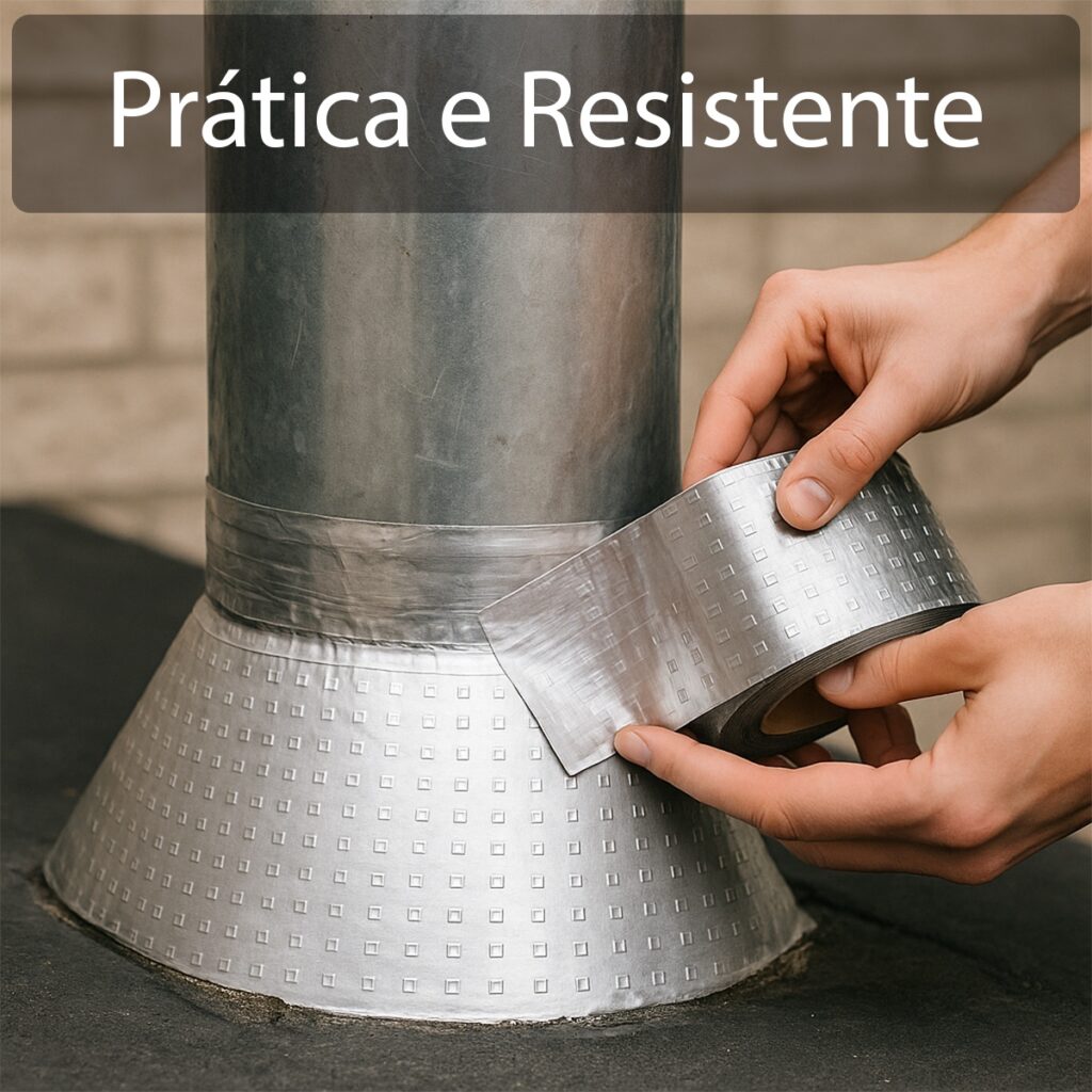 Fita Impermeável para Telhado Prateada 5cm x 10m Kit 5 - Imagem 6