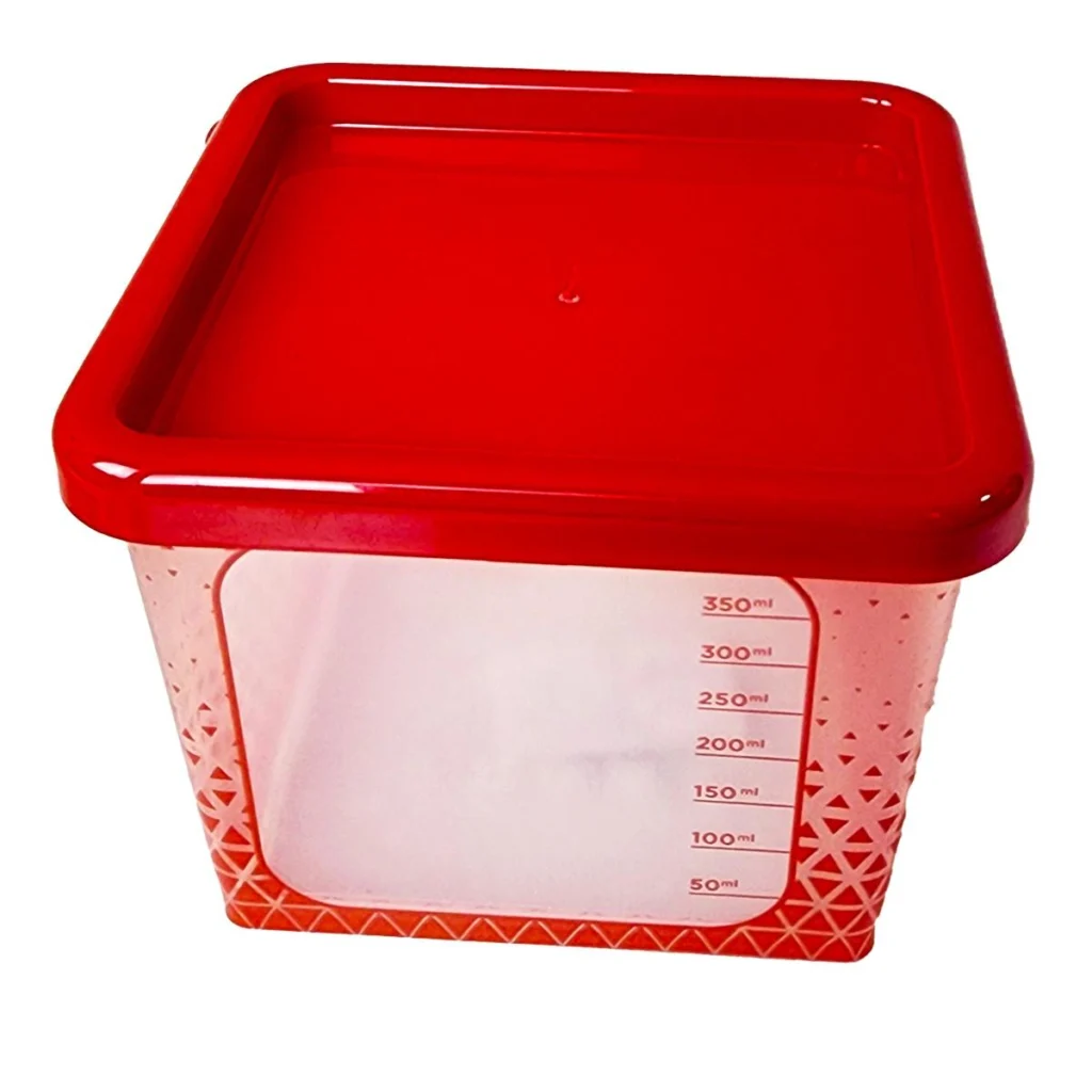 Pote com Tampa Quadrado P 350ml para Freezer Potte