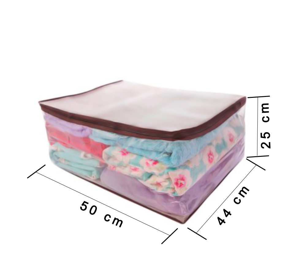 Kit 2 Organizadores Porta Edredom com Zíper 60x50cm Secalux - Imagem 4