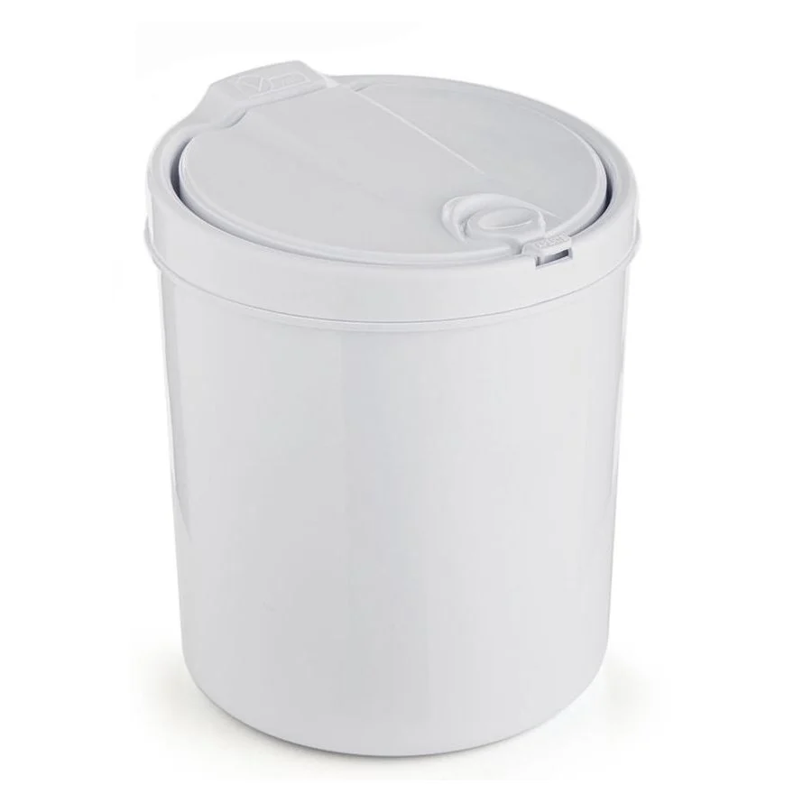 Kit 2 Lixeiras com Tampa Click 6L Brancas Viel