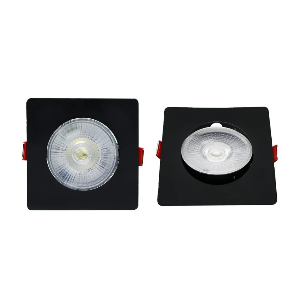 Spot LED de Embutir Direcionável Quadrado 5W Kit 2