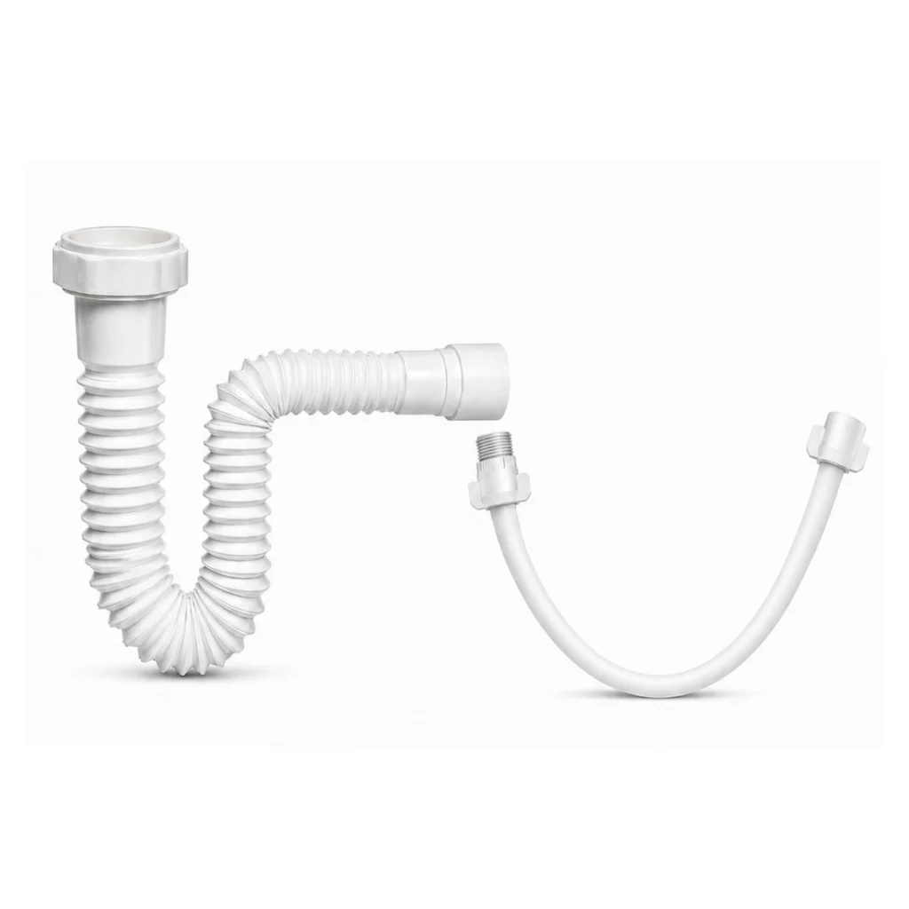 Kit Sifão Sanfonado e Engate Flexível 50cm Branco Astra