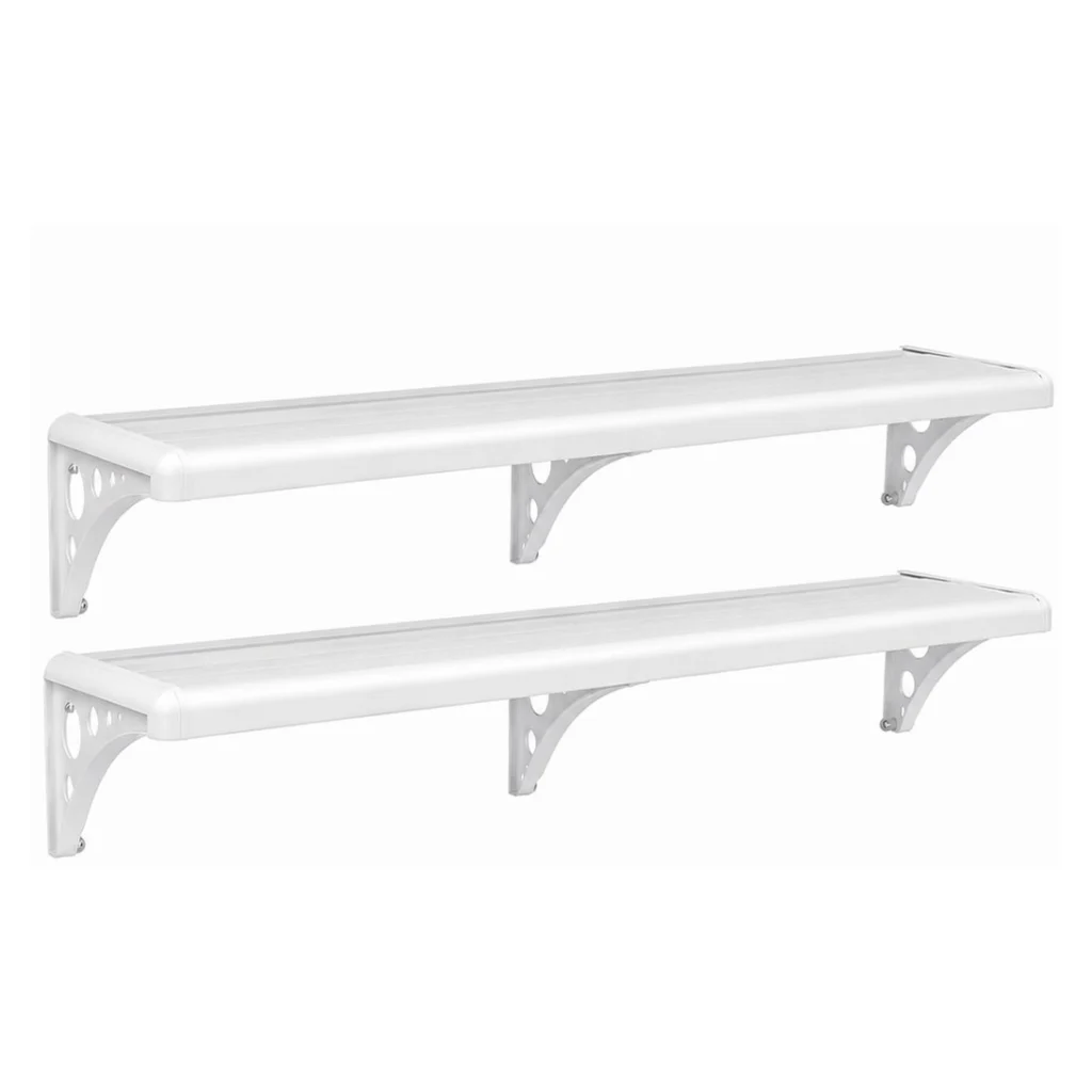 Prateleira de Parede Astra PVC 60cm Branca até 25kg Kit 2