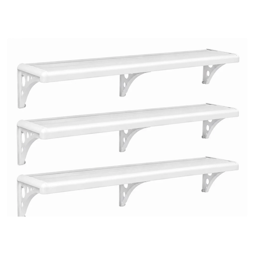 Prateleira de Parede Astra PVC 80cm Branca até 25kg Kit 3