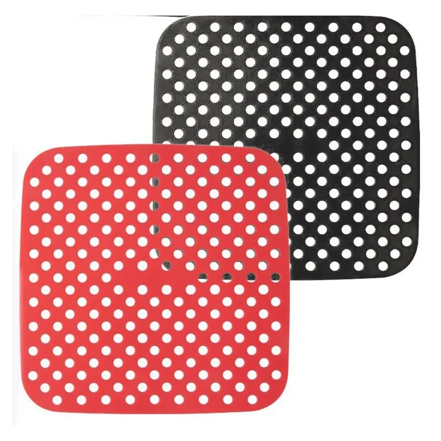 Tapete de Silicone Air Fryer Quadrado Antiaderente 20,8cm